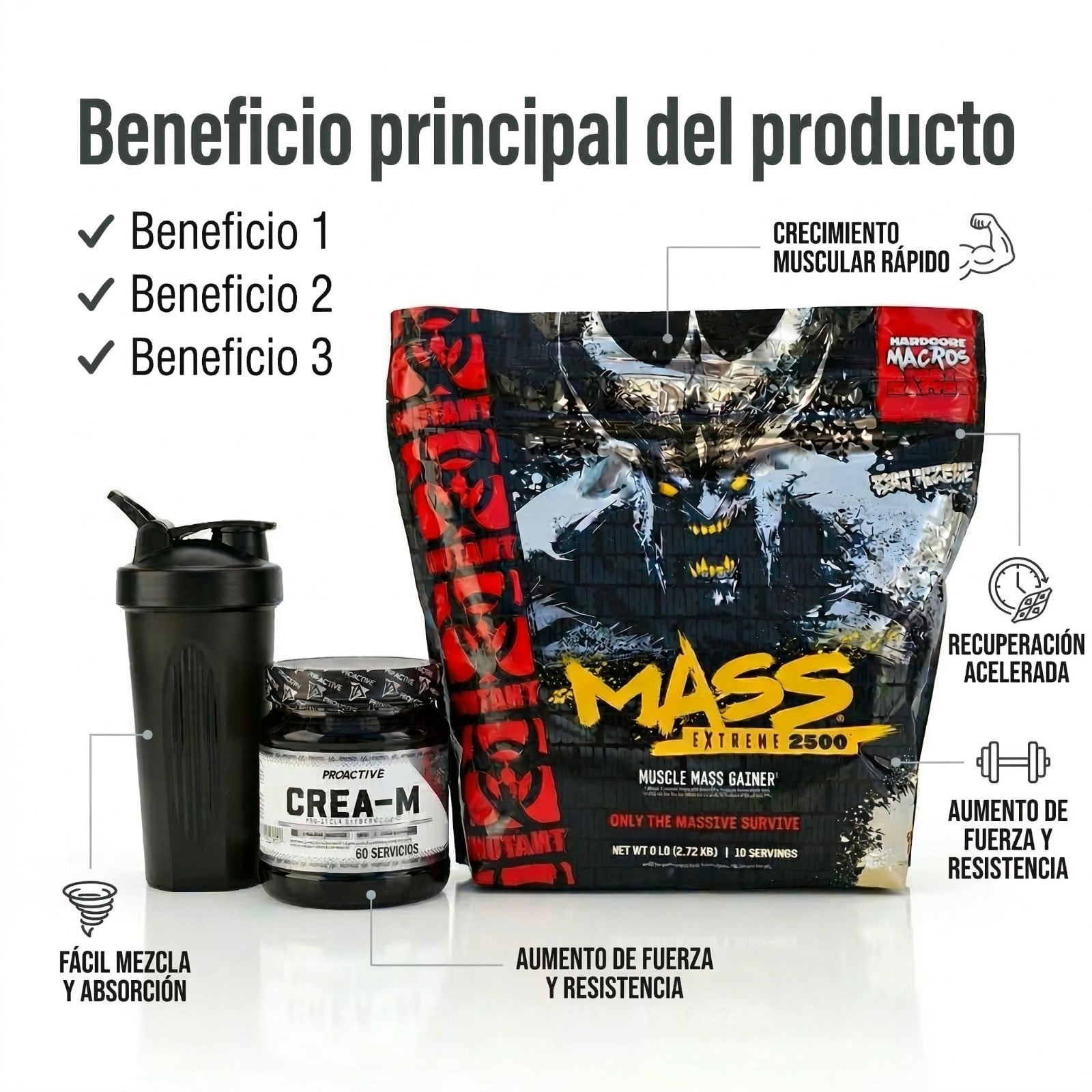 OFERTA MUTANT EXTREME 6 LIBRAS + CREATINA MONOHIDRATADA 50 SERV DE SABOR