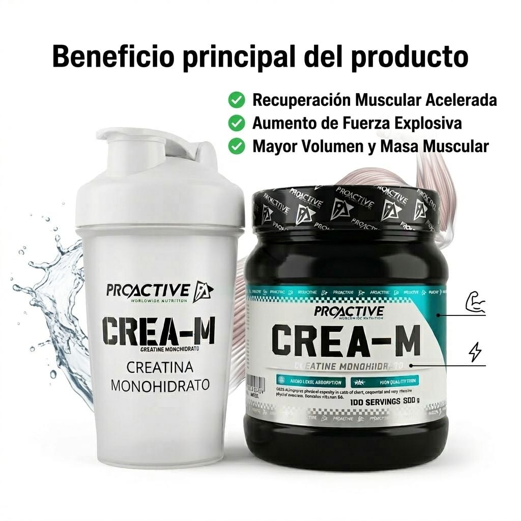 CREATINA MONOHIDRATADA 100 SERV CON SABOR Y SIN SABOR